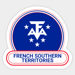 French Southern Territories Country Badge - French Southern Territories Flag Sticker